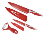 Küchen - Messer Set rot - 3tlg.