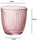 Preview: Wassergläser / Whiskybecher 29cl Line Rosa - 6 Stück
