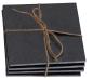 Preview: Glasuntersetzer aus Naturschiefer 10x10cm - 4er Set