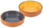 Preview: Tapas Schalen ca. 16cm Terrakotta - 2 Stück - farbig glasiert