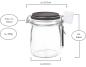 Preview: Einkochglas 750ml mit Kreidebeschriftungsdeckel- Bügelverschluss - 6 Stück