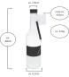Preview: Glasflasche 350ml mit Kreide Beschriftungsfeld - 12 Stück