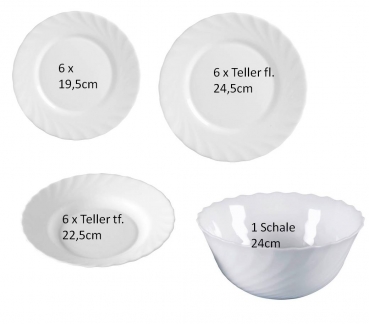 Tellerset + Schale Trianon - 19tlg.