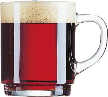 Preview: Glühweinbecher stapelbare Glas Kaffeebecher 0,2L geeicht -6 Stück