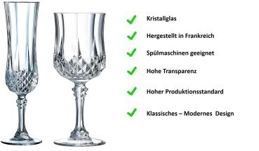 Preview: Longchamp Sektglas 12cl Kristallglas 4er Set