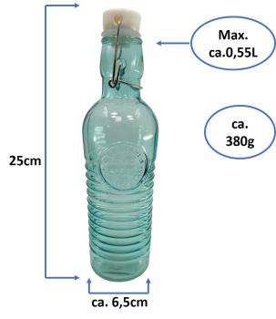 Glasflaschen 1732 mit Bügelverschluss 500ml - 2 Stück