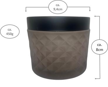 Preview: Windaschenbecher Sturmaschenbecher Glas taupe