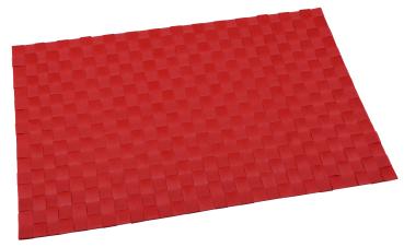 Tischset abwaschbar  45,5cm x 30cm rot - 1 Stück
