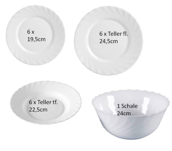 Tellerset + Schale Trianon - 19tlg.