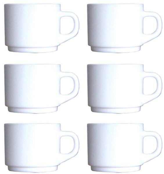 Obertassen 22cl stapelbar Cylindrique Opalglas Everyday - 6 Stück