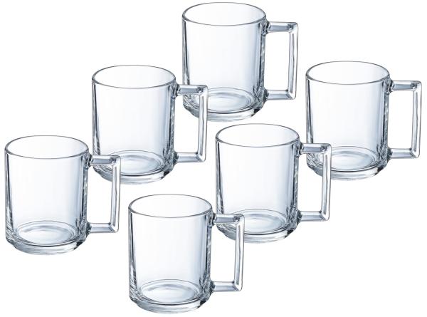 Kaffeebecher / Teebecher Fitness 250ml - 6 Stück - stapelbar