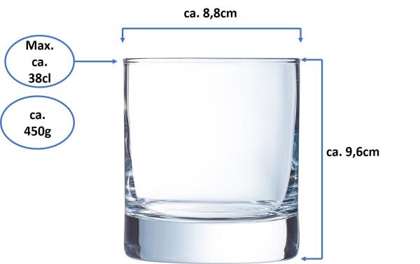 Whiskybecher 38cl Islande - 6 Stück