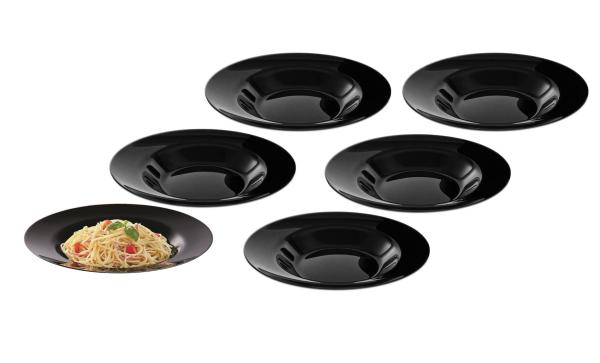 Pastateller schwarz 28,5cm Black Style - 6 Stück