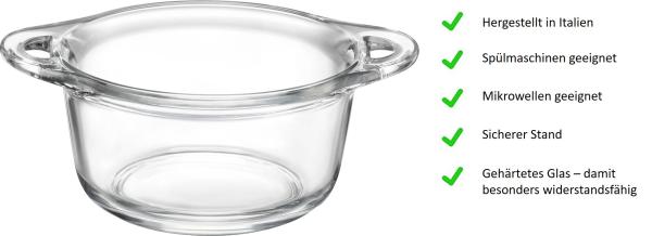 Suppentasse - Servierschalen 50cl mit Griffen Pentolino - 2 Stück