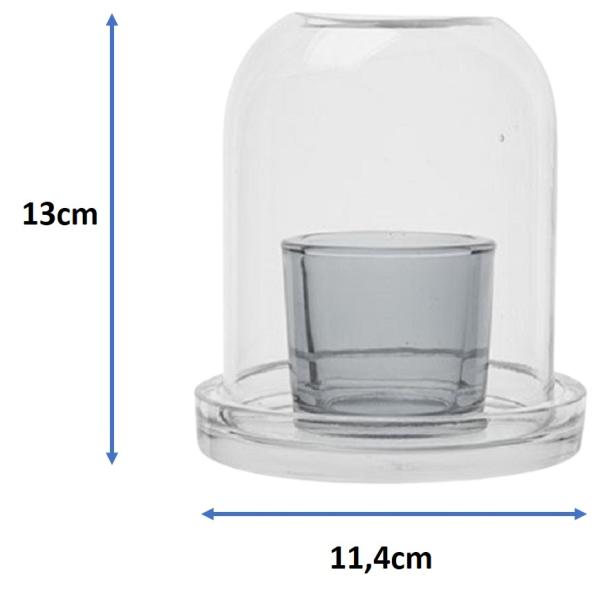 Windlicht aus Glas 3tlg.