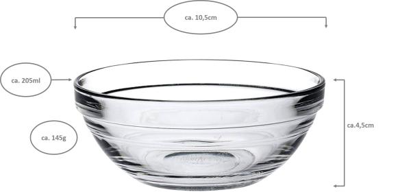 Glasschale Lys 10,5cm  - 24 Stück