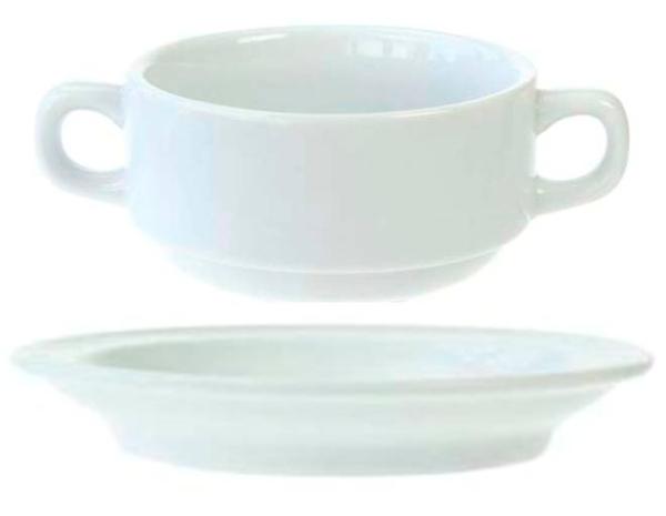 Suppentassen stapelbar aus Porzellan - 12tlg. Set