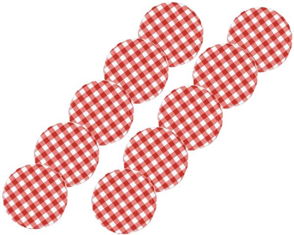 Ersatzdeckel T 82 - rot weiß - 10 Stück Twist Off