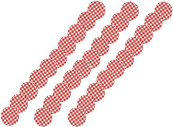 Ersatzdeckel T 82 - rot weiß - 30 Stück Twist Off