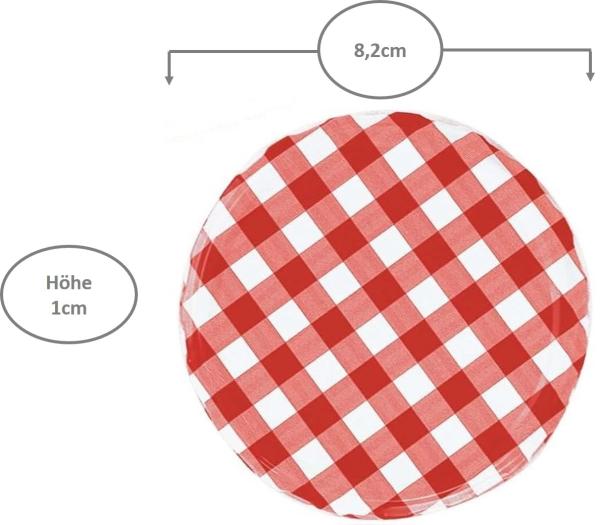 Ersatzdeckel T 82 - rot weiß - 30 Stück Twist Off