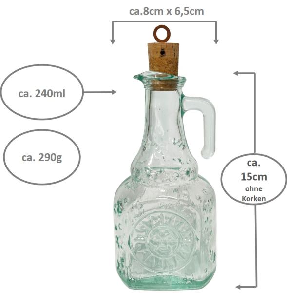 Helios Essig und Ölkaraffen 240ml im 2er Set