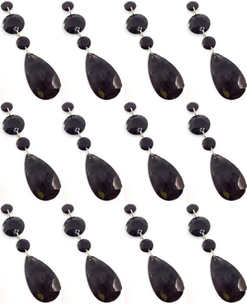 Deko Acryl Anhänger  in versch. Farben - Form Tropfen - Weihnachtsbaum Schmuck - 12 Stück