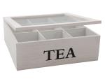 Teebox aus Holz in weiß